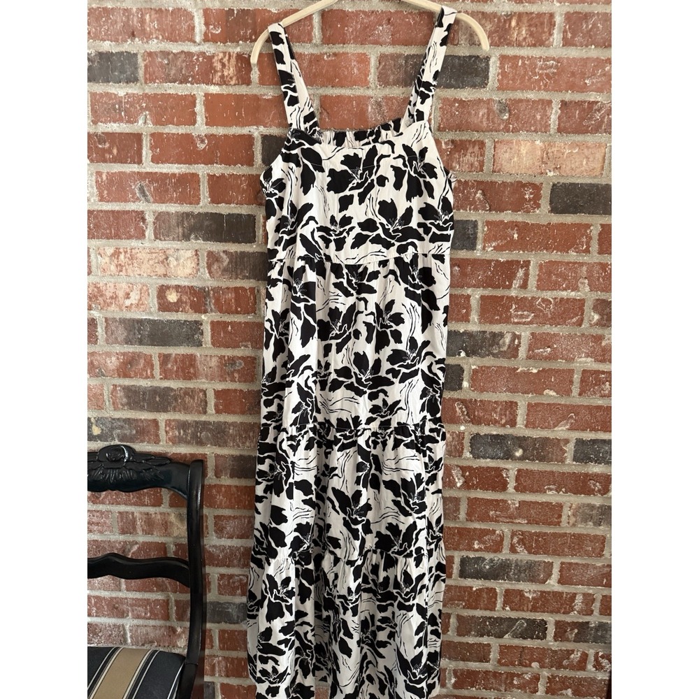 NWT The Drop Women's Sz L Britt Dress Tiered Maxi Tent‎ Pockets